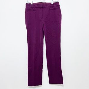 J. Crew Factory Stretch Purple Straight Leg Pants